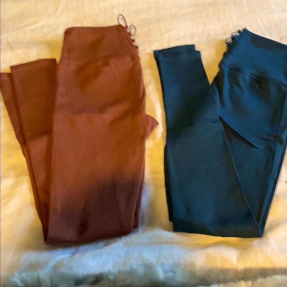 High-Waisted seamless lace up legging
